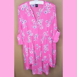Torrid Pink Floral Hi-Lo Tunic
